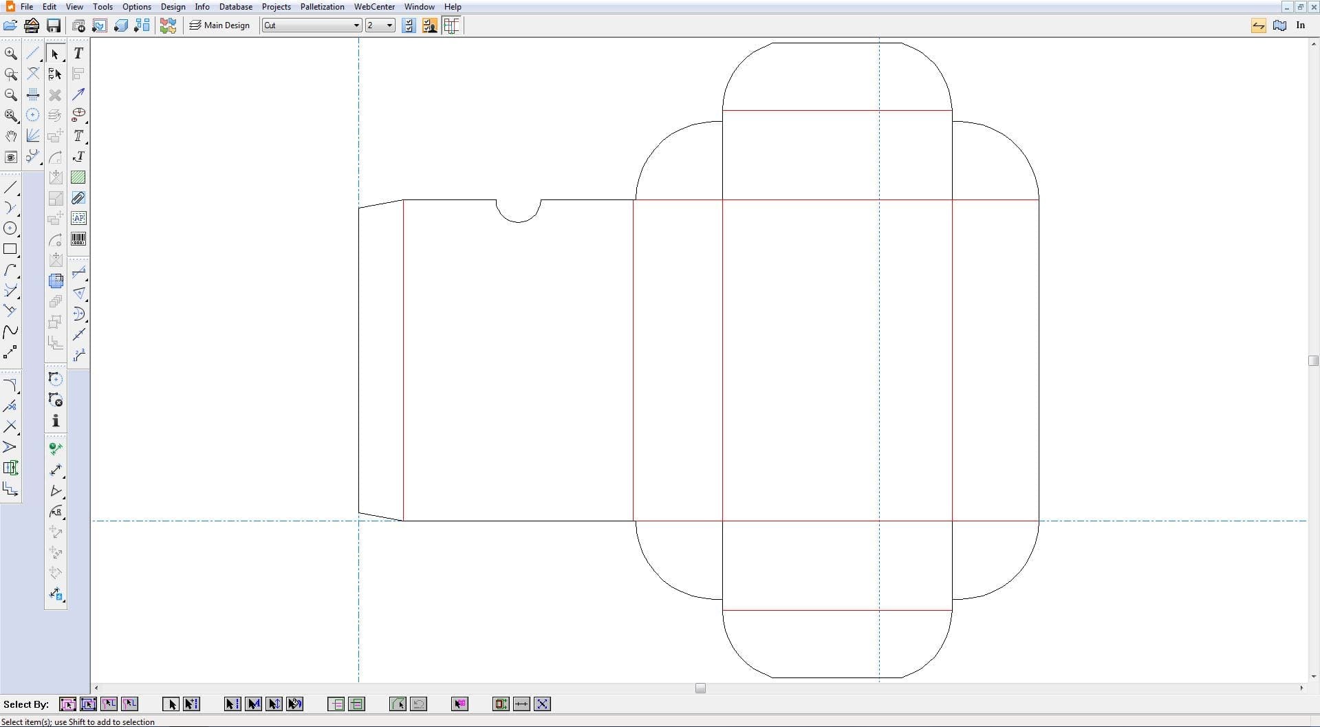 Folding Carton Dieline with CAD