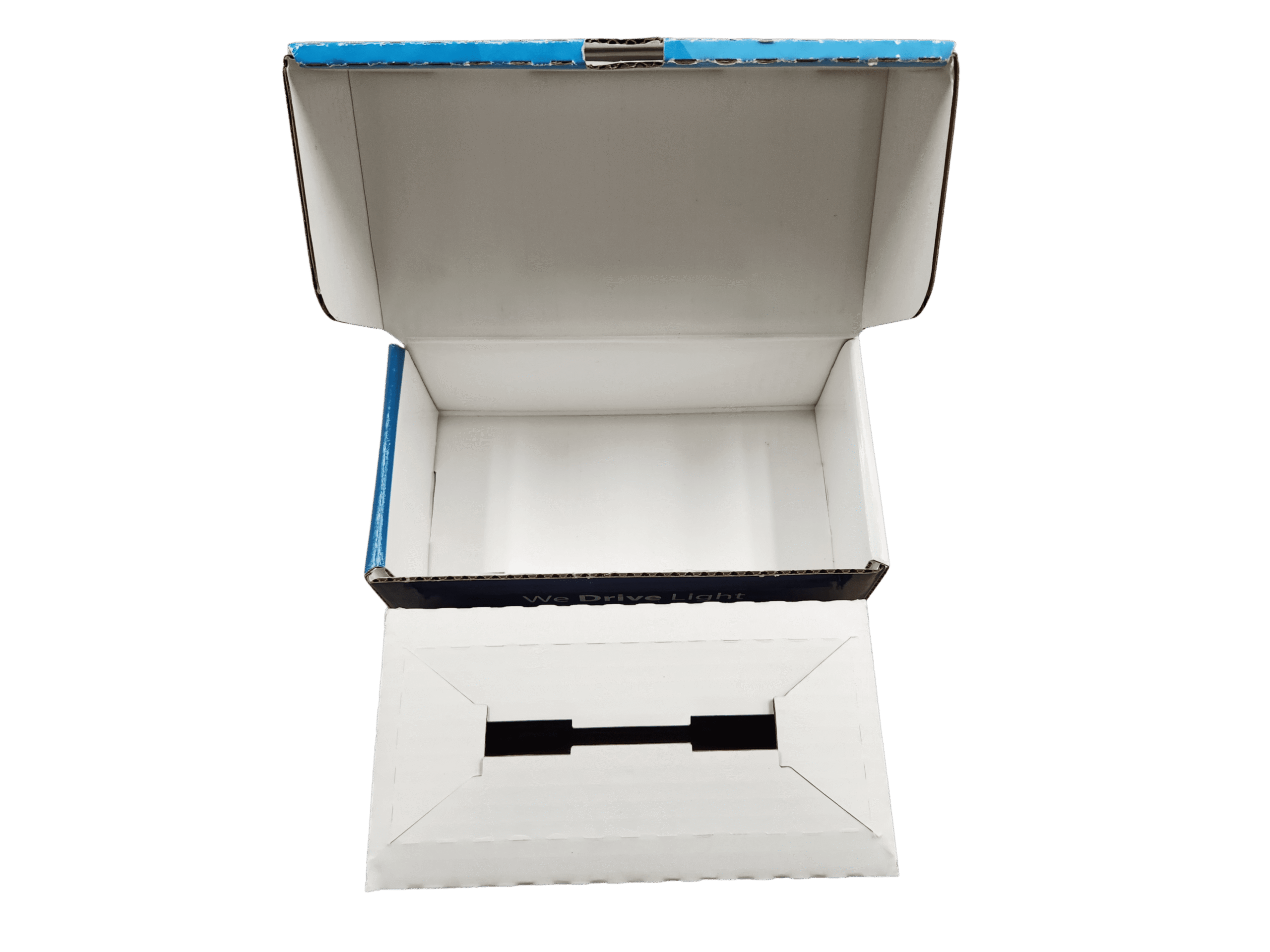 Custom corrugated box with corrugated insert