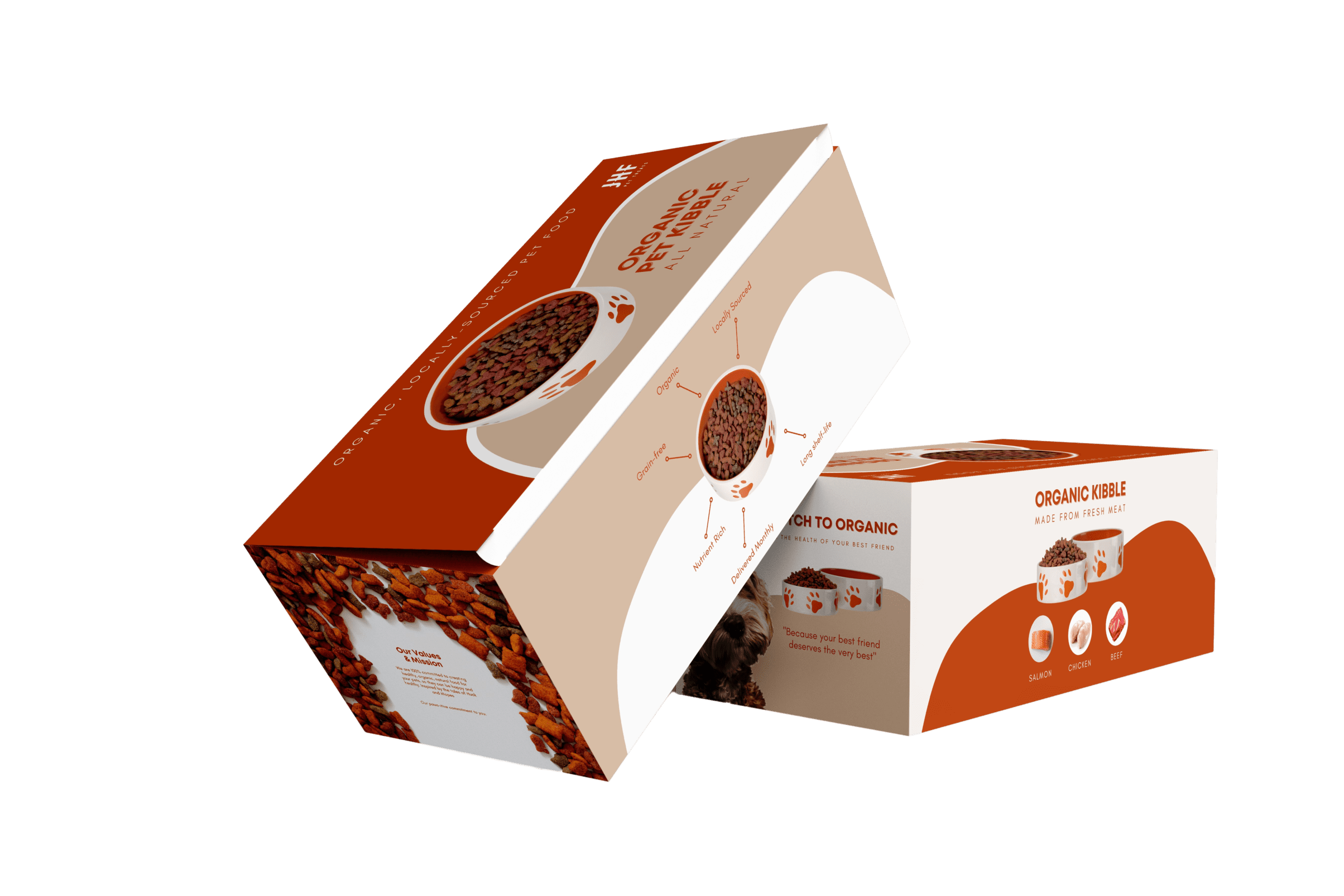 Custom auto bottom folding carton with multicolor print