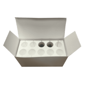Folding carton box with expanded polystyrene insert