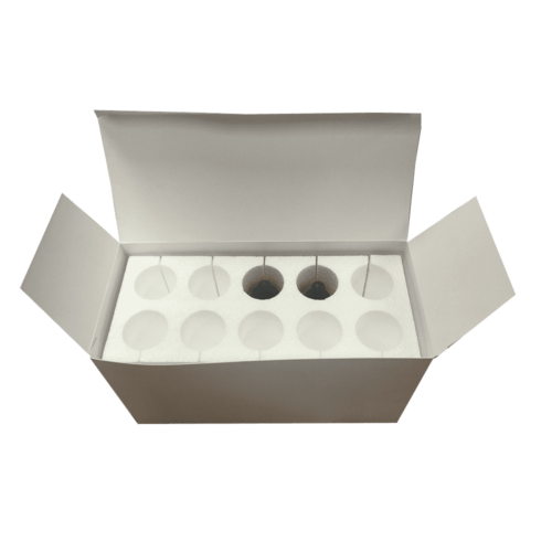 Folding carton box with expanded polystyrene insert