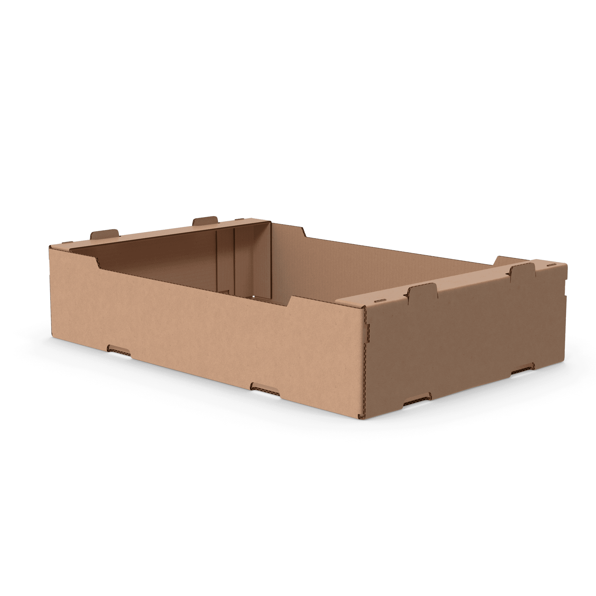 Stackable corrugated trays