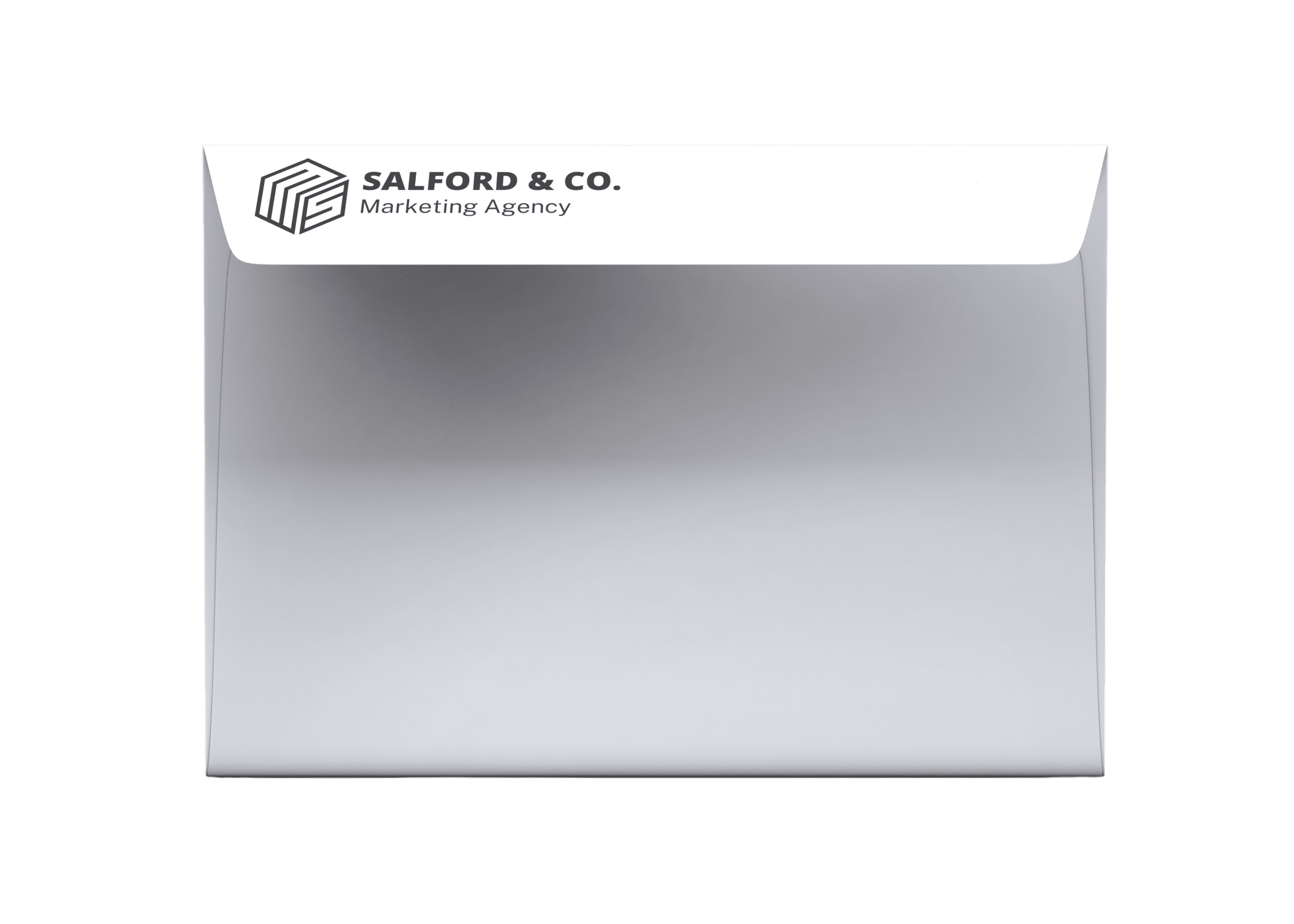 White Stay flat mailer with logo