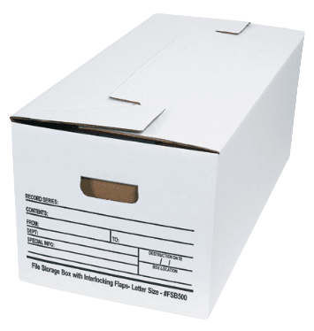 interlocking flap file storage boxes