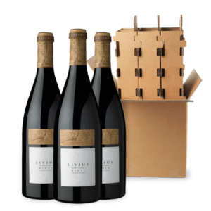 Custom wine boxes with label, corrugated box with custom insert