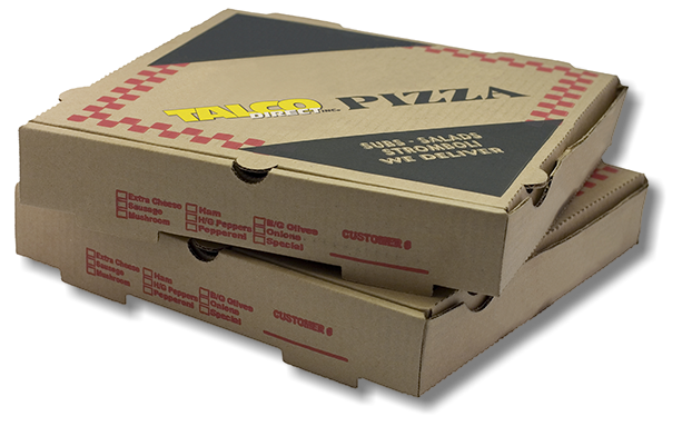 custom printed corrugated pizza box