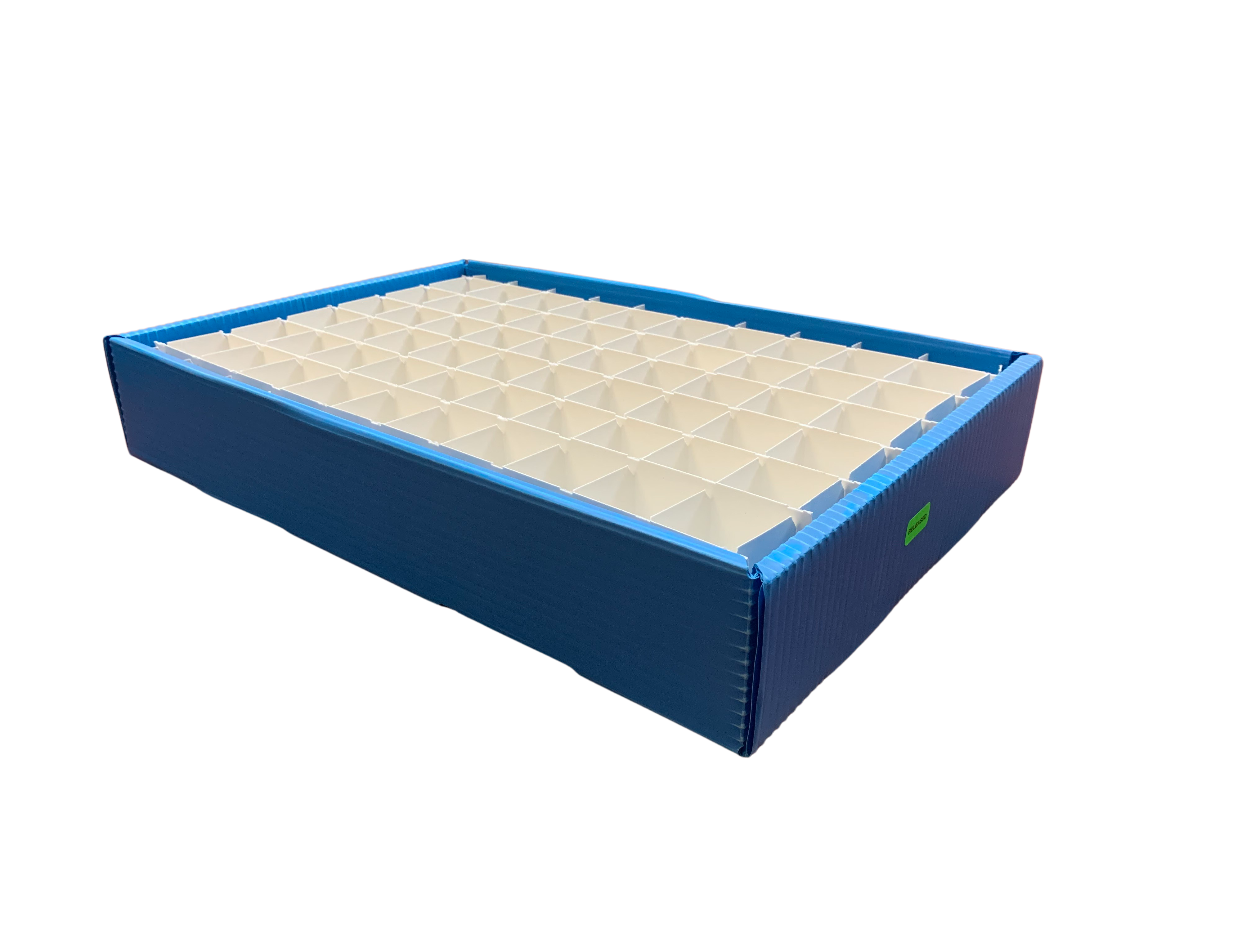 corrugated plastic tray with insert