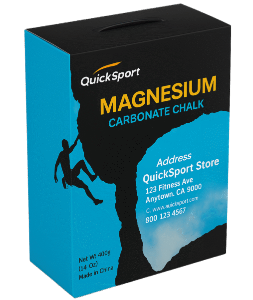 custom folding carton with handle, printed, sporting goods packaging