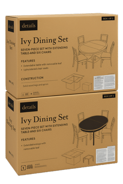 custom printed corrugated box, furniture packaging