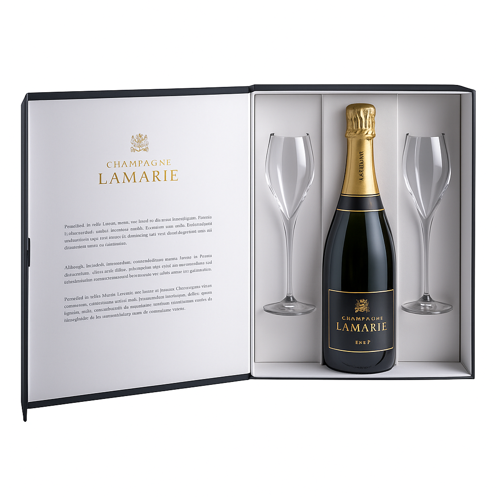 custom printed rigid box with insert, wine packaging
