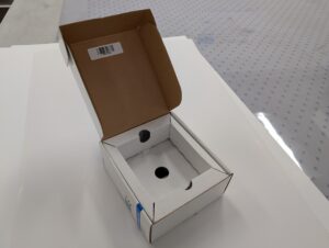 custom printed corrugated mailer box with insert, cherry locks and dust flaps, retail and electronics