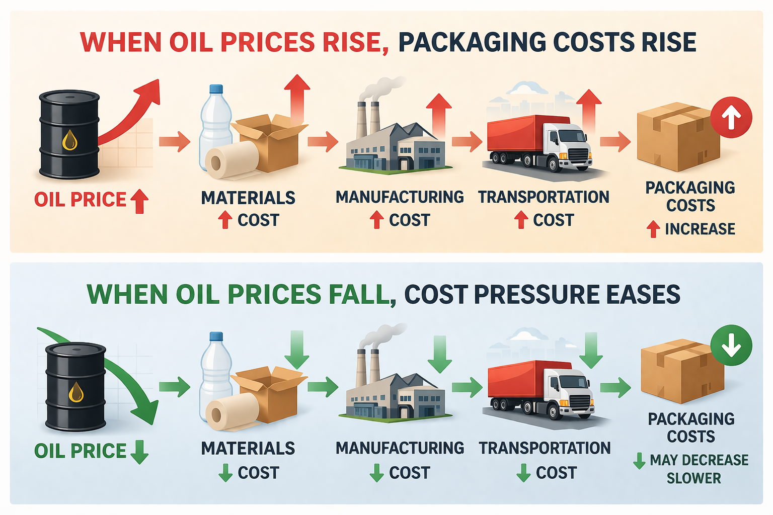 How Oil Prices Impact Packaging Costs