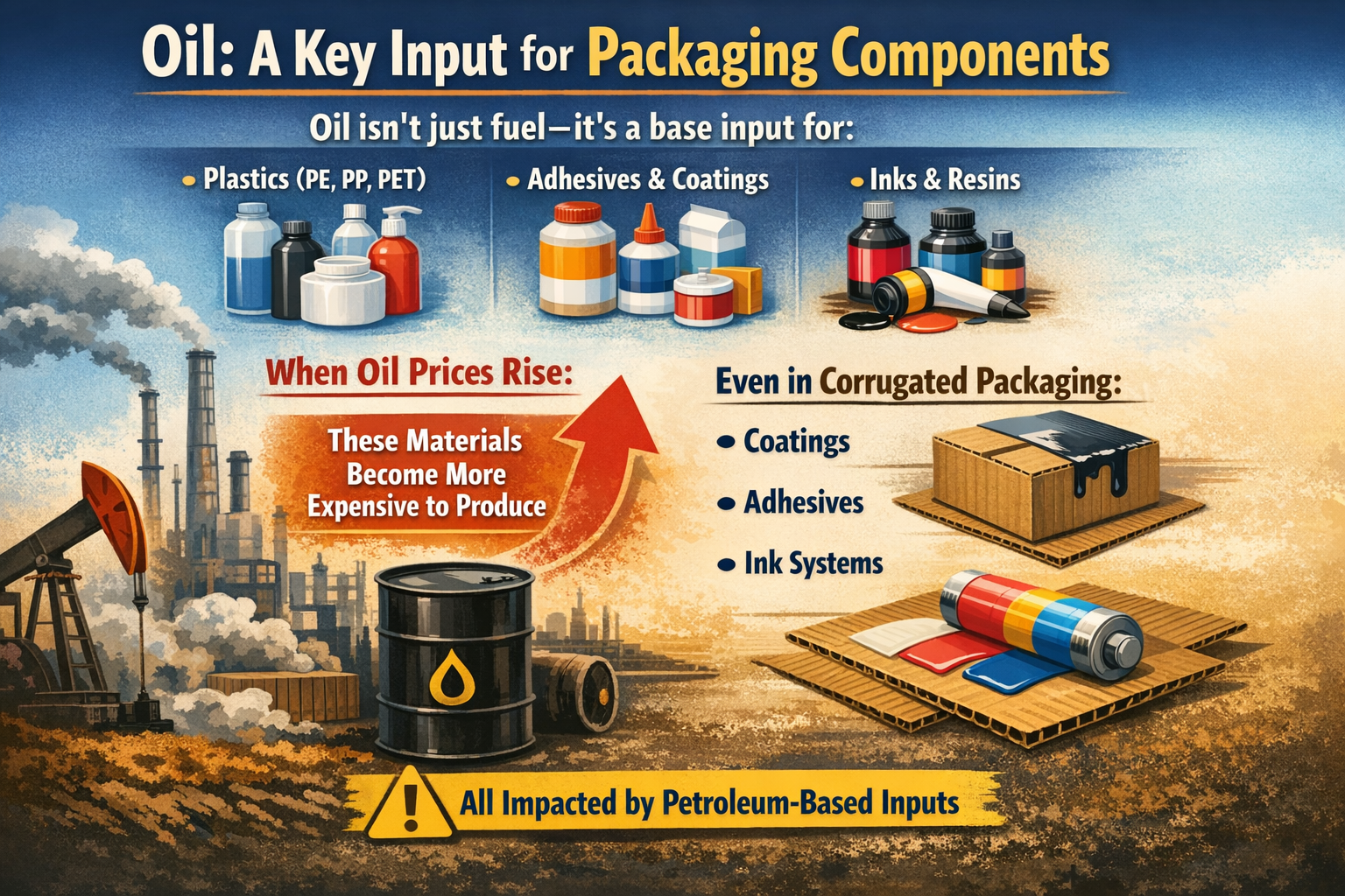 Oil Is a Raw Material for Many Packaging Components
