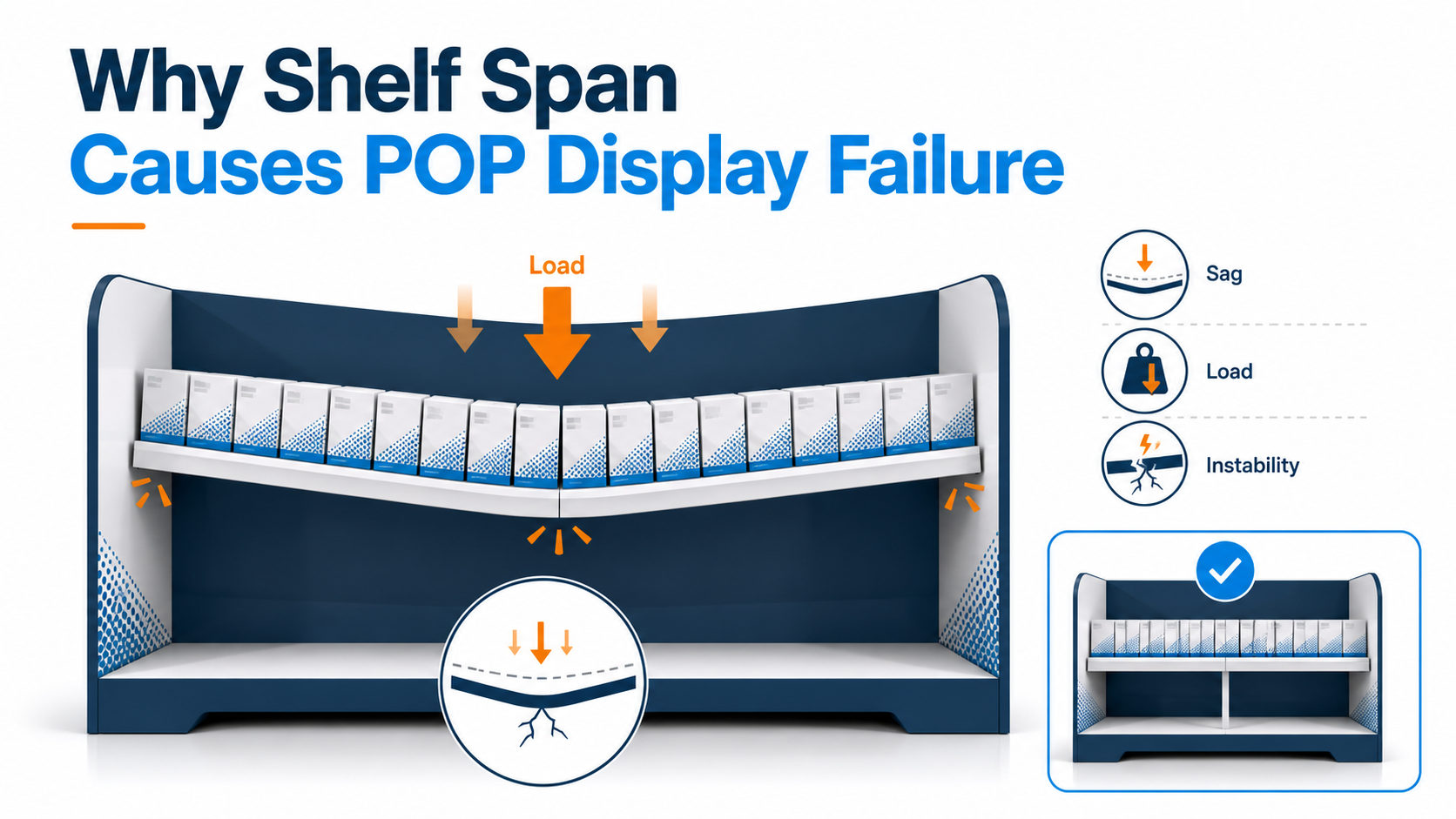 Why Shelf Span Causes POP Display Failure