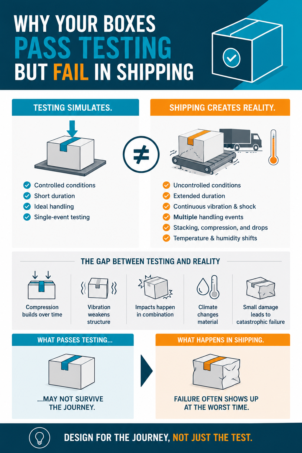 Why Your Boxes Pass Testing but Fail in Shipping