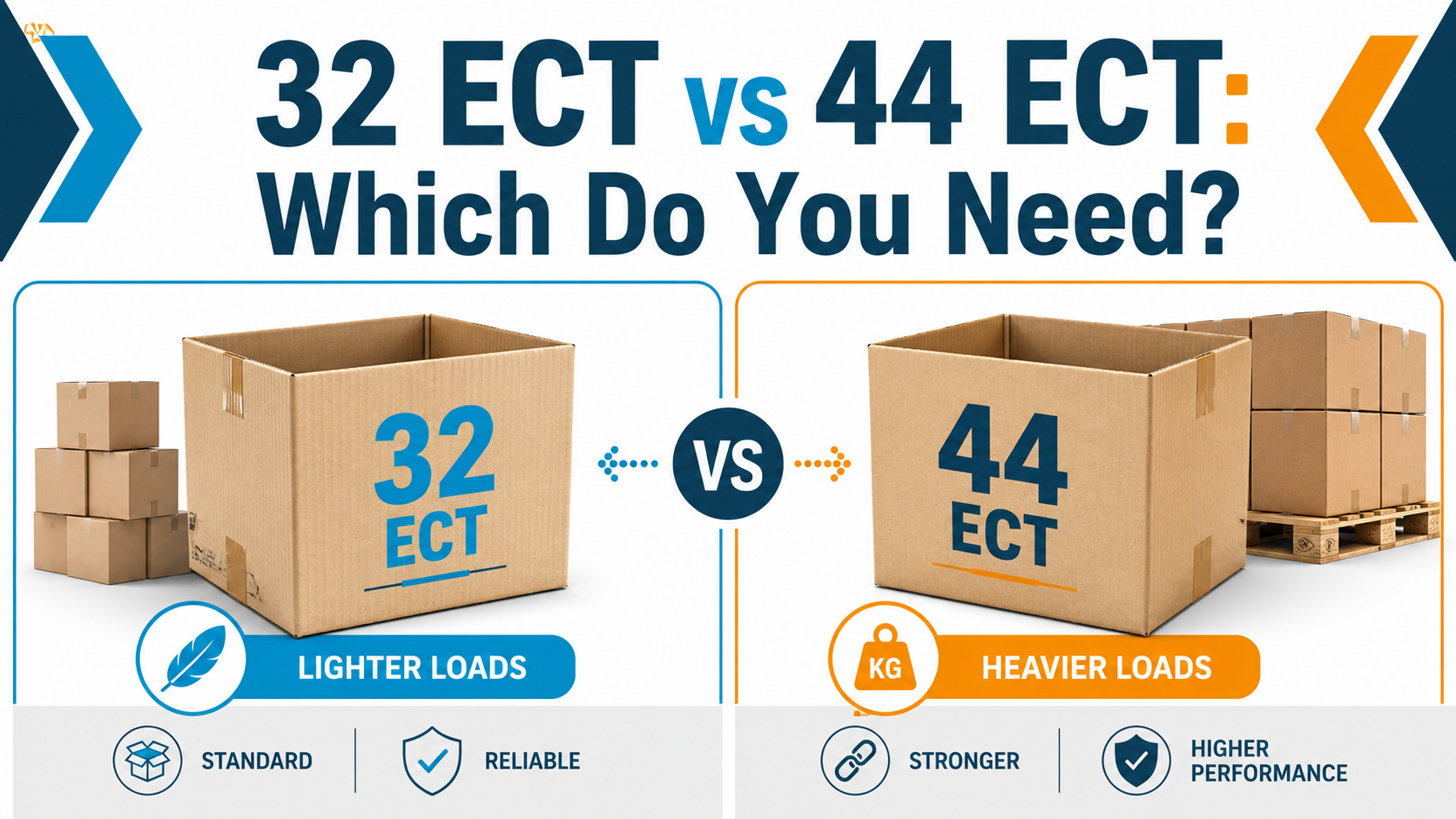 Corrugated Boxes 32 ECT vs 44 ECT: Which Do You Need?