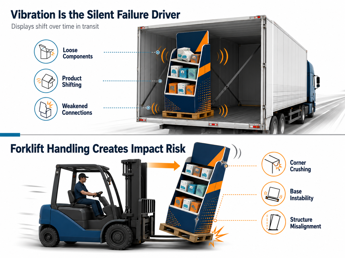Vibration Is the Silent Failure Driver Forklift Handling Creates Impact Risk pop displays