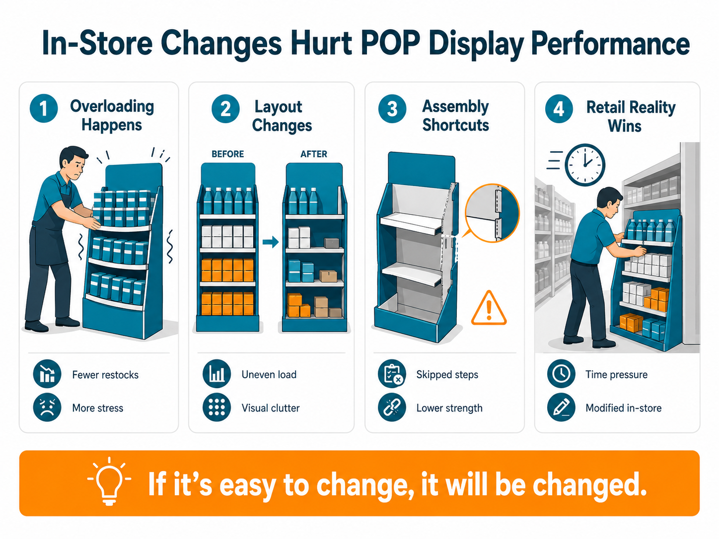 In-store display challenges and solutions