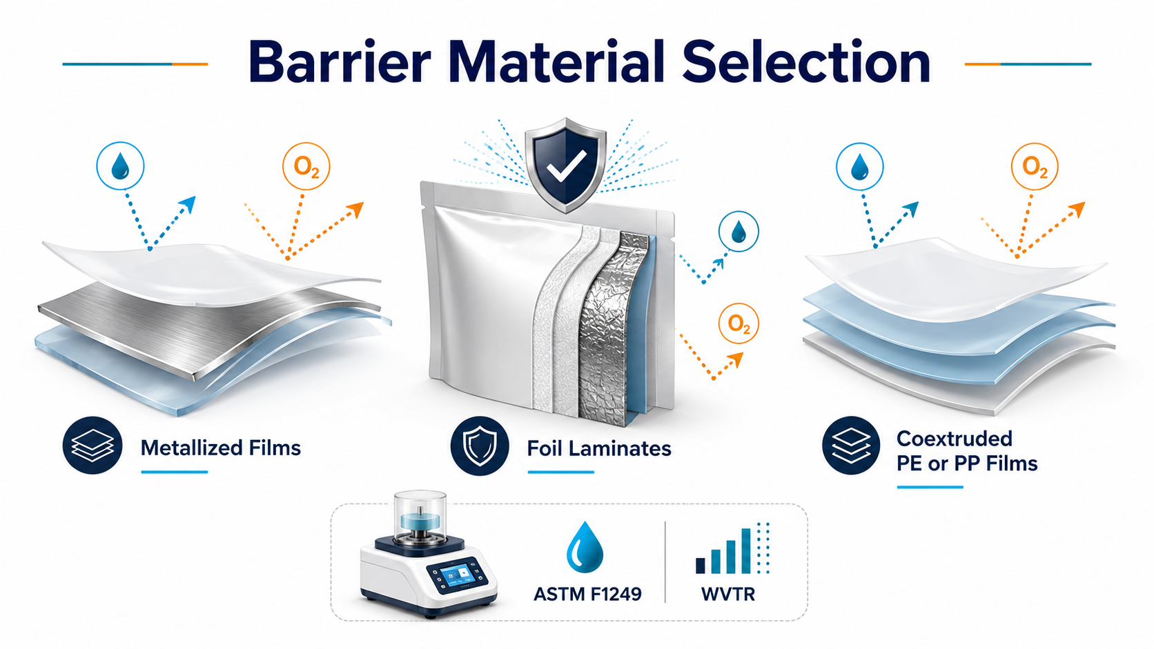 Barrier Material Selection Pouches